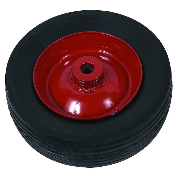 WHEEL-DECK, 6X1.75, RIBBED, STEEL-RED 6" x6" x1.9"